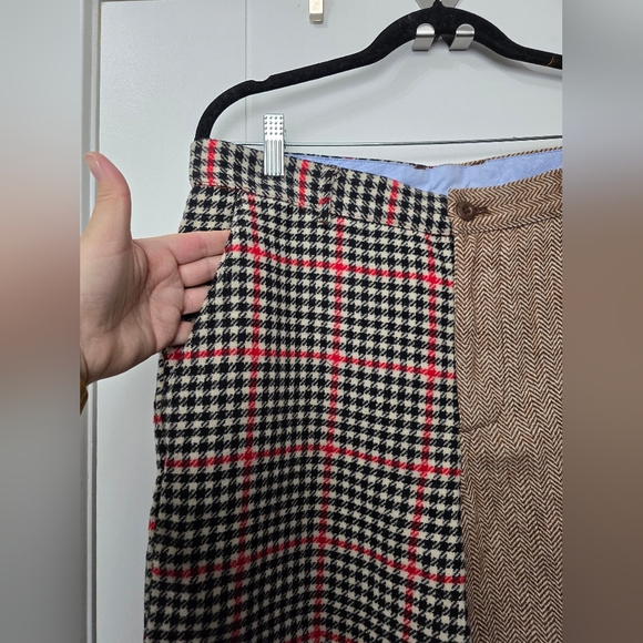 Rowing Blazers Wool Blend Mixed Print Plaid Fish and Bone Trouser 33”W - Picture 5 of 11